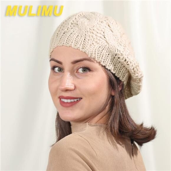 3 Pieces Women\'s Soft Lightweight Crochet Hats Ribbed French Berets Hat main image 6